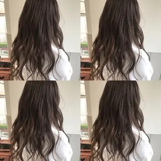 ロング カラー 小栗 麻衣のヘアスタイル