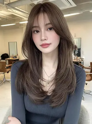 セミロング 🎀透明感カラー/ yuka🎀のヘアスタイル