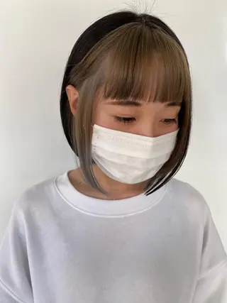 ミディアム カラー KOOKI スティードトーキョーのヘアスタイル
