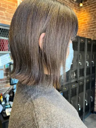 ミディアム カラー パーマ ヘアアレンジ メンズ キッズ ネイル マツエク・マツパ アイブロウ 久木原 ゆりのヘアスタイル