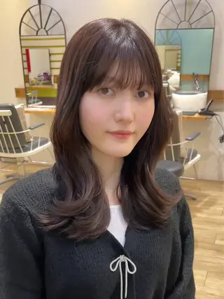 ロング カラー 大人可愛い透明感🌟 小顔・韓国髪🌟野中のヘアスタイル