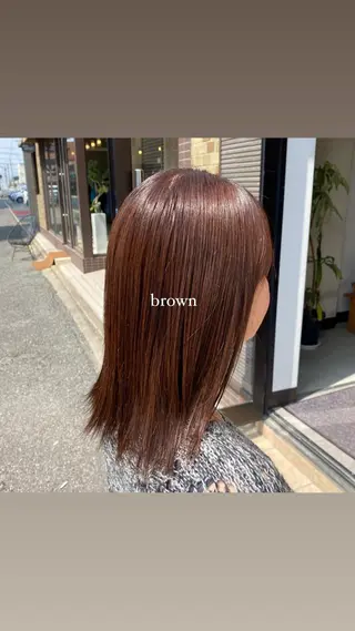 ミディアム 透明感カラー 【問屋町】moe🪿のヘアスタイル