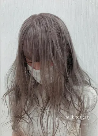 ロング カラー レイヤーカットモデル 募集/藤原一真のヘアスタイル