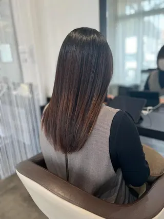 セミロング 川村 綾のヘアスタイル