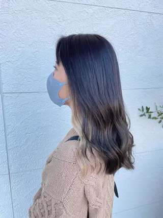 ロング カラー 鵜飼 真伍のヘアスタイル