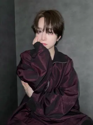 ショート 曲がる縮毛矯正 センターパート/翼のヘアスタイル