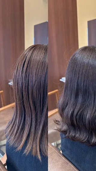 ミディアム Sae/透け感カラー /盛れる顔周りのヘアスタイル