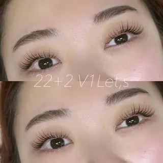 マツエク・マツパ 22+2 V1Let 🌙 Rikaのマツエク・マツパデザイン