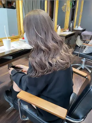 セミロング カラー ヘアアレンジ 髪質改善/レイヤー 縮毛矯正/ケラチン耀のヘアスタイル