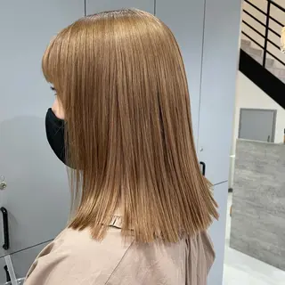 セミロング カラー 狩野 羅夢のヘアスタイル