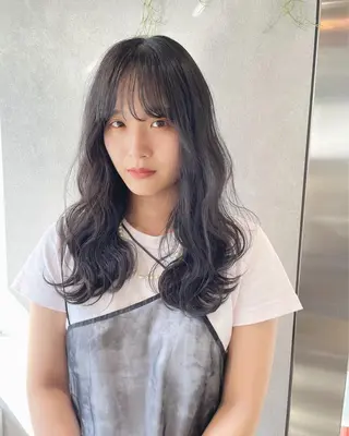 セミロング カラー ヘアアレンジ トレンドレイヤー カット/mihoのヘアスタイル