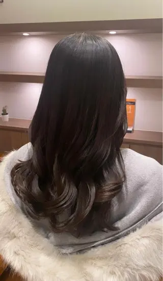 ロング パーマ コテ巻き風パーマ✨ かつみのヘアスタイル