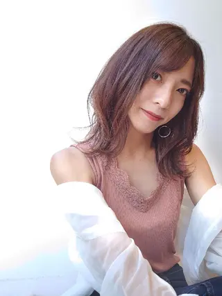 セミロング カラー 東梅田/美髪矯正/ 大貫一輝のヘアスタイル