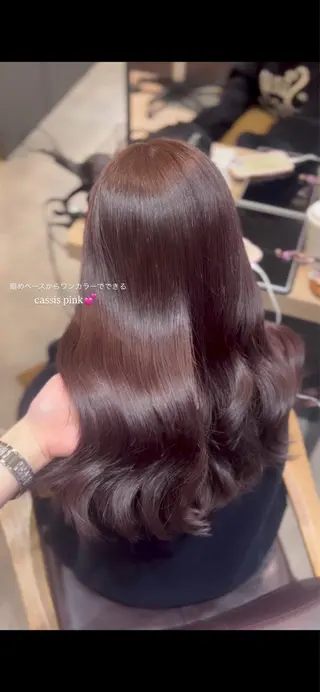 ロング Ami♡表参道/艶髪 ピンク/盛れカットのヘアスタイル