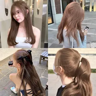 ロング カラー ダブルカラー🤍 髪質改善／原島のヘアスタイル