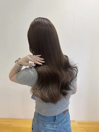 ロング カラー ブリーチなしWカラー ／レイヤー🎀マリノのヘアスタイル
