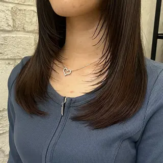 セミロング 艶髪ブリーチカラー 💗manaka💗のヘアスタイル