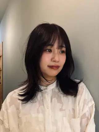 ミディアム 似合わせ透明感カラー ／emiのヘアスタイル