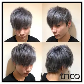 ショート カラー 似合わせ/ブリーチ カラー.岡田友仁のヘアスタイル