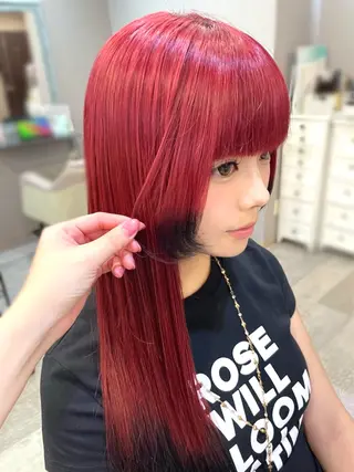 ロング レイヤー/透けカラー ✨KANAのヘアスタイル