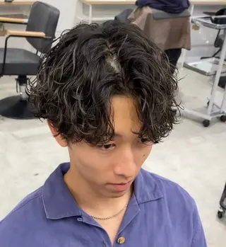 ショート パーマ メンズ メンズパーマ 新宿 yudaiのヘアスタイル