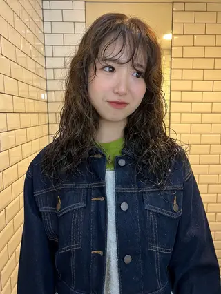 ロング パーマ 🎀ハイトーン カラー/宮澤 希🎀のヘアスタイル