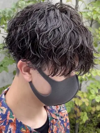 パーマ メンズ メンズ/シャドウ/ 波巻き/kyogoのヘアスタイル