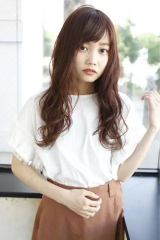 ロング カラー パーマ egg by TJ天気予報所属・🌈日比野 哲二のヘアスタイル