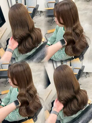 ロング カラー ヘアアレンジ Himawari♡ 柔らかいカラーのヘアスタイル