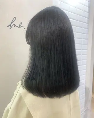 セミロング カラー hub hair レイヤー/透明感のヘアスタイル