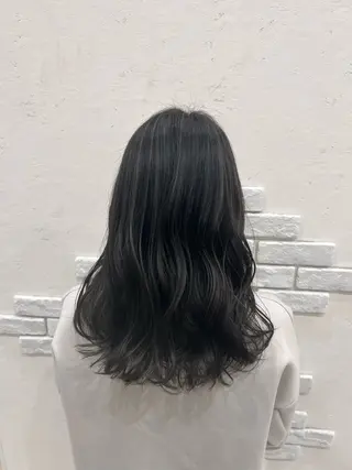 セミロング カラー 太白区/白髪ぼかし ハイライト/千葉達人のヘアスタイル