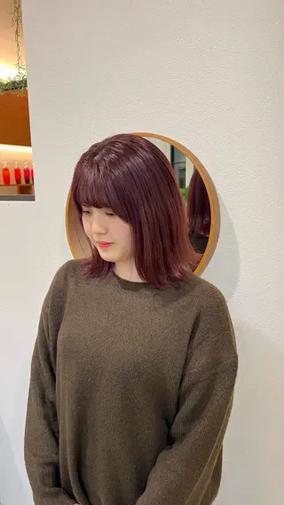 ミディアム カラー ミディアムレイヤー/ 艶カラー🎀 emiのヘアスタイル