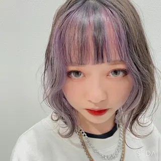 ミディアム カラー パーマ ヘアアレンジ メンズ キッズ ネイル マツエク・マツパ 🫧渋谷美容師 たくみ🫧のヘアスタイル