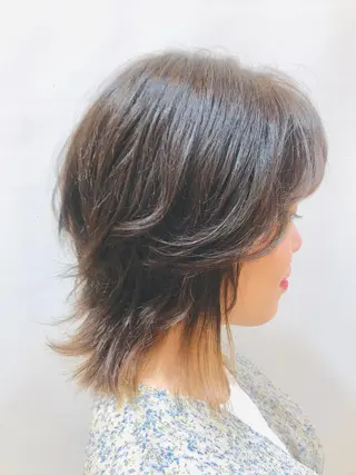 ミディアム 大野 あさみのヘアスタイル