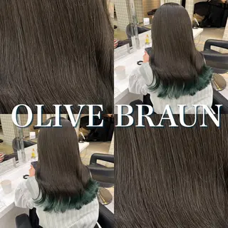 セミロング 寒色/ベージュヘア ブリーチありMiOのヘアスタイル