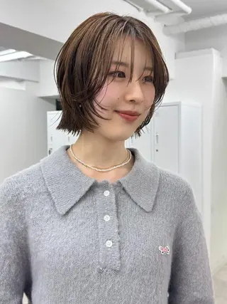 セミロング カラー newi fhami 吉祥寺のヘアスタイル