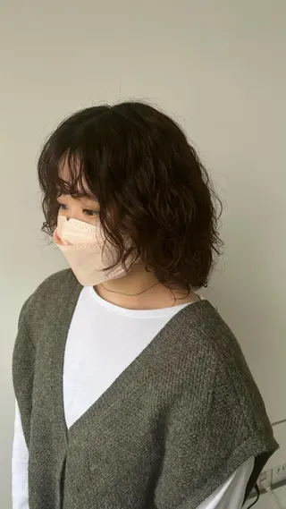セミロング パーマ カラー特化美容師 💎EIKI💎のヘアスタイル