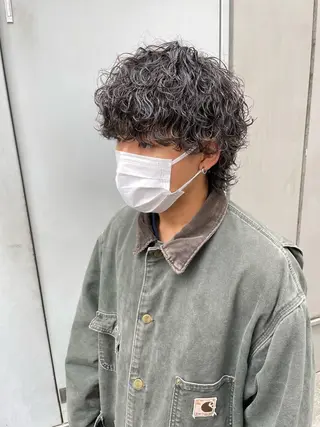 ミディアム カラー パーマ ヘアアレンジ メンズ キッズ ネイル マツエク・マツパ アイブロウ ✂️メンズカット ひろき✂️のヘアスタイル