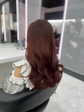 ロング カラー 💖似合わせカラー レイヤー💖縮毛矯正のヘアスタイル