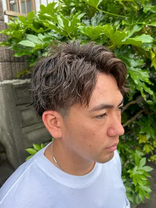 パーマ メンズ ダブルスキルエクステ /羽エクステ白石宇由のヘアスタイル