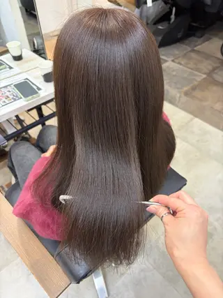 セミロング カラー 🥀韓国ヘア🥀 宮津真菜のヘアスタイル