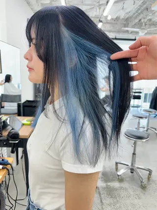 セミロング カラー ブリーチダブルカラー 【koide】のヘアスタイル
