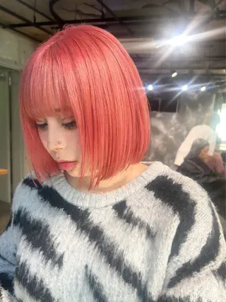 ショート カラー 【縮毛矯正ブリーチ】 MANATO🌈のヘアスタイル