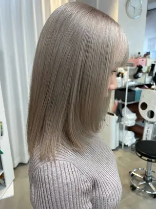 ミディアム カラー box mico. mutsumiのヘアスタイル