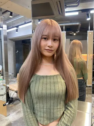 ロング ヘーゼルベージュ 🩰🤎miharuのヘアスタイル