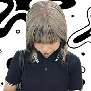 ミディアム カラー Rena✴︎トレンド ×スタンダードMIXのヘアスタイル