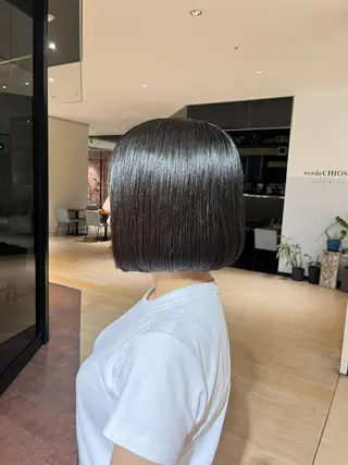 ミディアム マンツーマン 縮毛矯正/マユコのヘアスタイル