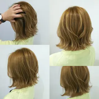 ミディアム カラー パーマ ヘアアレンジ メンズ キッズ ネイル マツエク・マツパ MEGUMI megumiのヘアスタイル