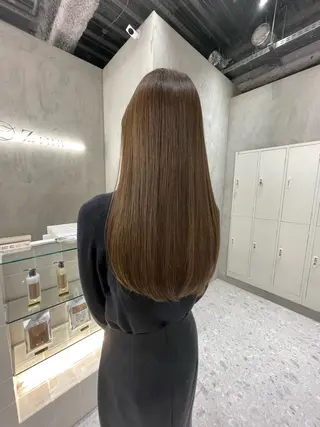 ロング ✨赤味消しカラー✨ 韓国ヘア/古川恭平のヘアスタイル