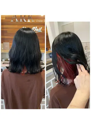 ミディアム カラー やまこし 美裕樹のヘアスタイル